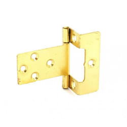 Securit Cranked Brass Plated Flush Hinges (Pack Of 2)