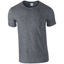 Gildan Mens Short Sleeve Soft-Style T-Shirt - 4XL, Dark Heather