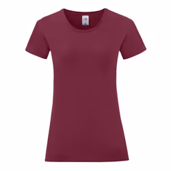 Fruit Of The Loom Womens/Ladies Iconic T-Shirt - XS, Burgundy