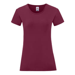 Fruit Of The Loom Womens/Ladies Iconic T-Shirt - 2XL, Burgundy