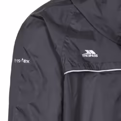 Trespass Qikpac X Unisex Packaway Jacket - XS, Black