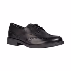 Geox J Agata D Girls Leather Lace Up Shoe - 2.5 UK, Black