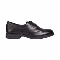Geox J Agata D Girls Leather Lace Up Shoe - 2.5 UK, Black