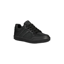 Geox J Arzach B. D Leather Lace Up Trainer - 7 UK Child, Black