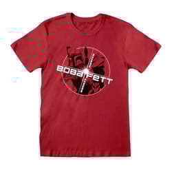 Star Wars Unisex Adult Boba Fett T-Shirt - M, Red