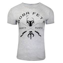 Star Wars Unisex Adult Boba Fett T-Shirt - S, Grey Heather