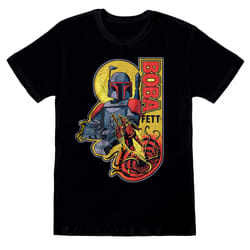 Star Wars Unisex Adult Boba Fett T-Shirt - S, Black