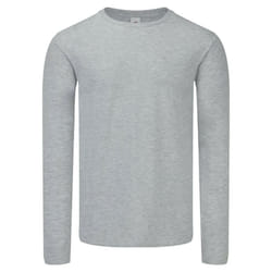Fruit of the Loom Mens Iconic 150 Long-Sleeved T-Shirt - L, Grey Heather