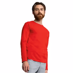 Fruit of the Loom Mens Iconic 150 Long-Sleeved T-Shirt - S, Red