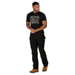 Regatta Mens Incursion Work Trousers - 34L, Black
