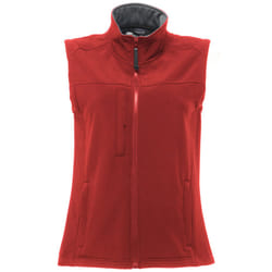Regatta Womens/Ladies Flux Softshell Bodywarmer / Sleeveless Jacket (Water Repellent & Wind Resistant) - 16, Classic Red