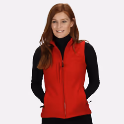 Regatta Womens/Ladies Flux Softshell Bodywarmer / Sleeveless Jacket (Water Repellent & Wind Resistant) - 16, Classic Red