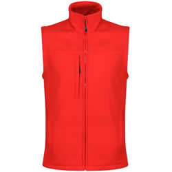 Regatta Mens Flux Softshell Bodywarmer / Sleeveless Jacket Water Repellent And Wind Resistant - 2XL, Classic Red