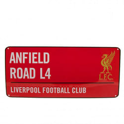 Liverpool FC Street Sign - One Size, Red/White