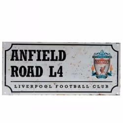 Liverpool FC Street Sign - One Size, White/Black