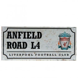Liverpool FC Street Sign - One Size, White/Black