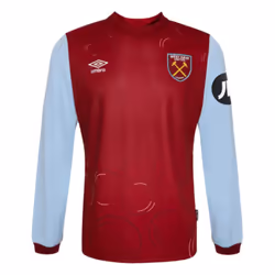 2023-2024 West Ham Long Sleeve Home Shirt (Kids) - LB