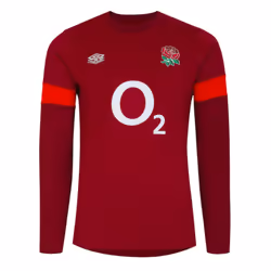 2023-2024 England Rugby Contact Drill Top (Flame Scarlet) - 3XL