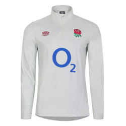 2023-2024 England Rugby Warm Up Mid Layer Top (White) - L
