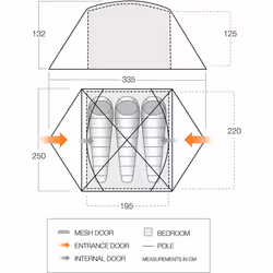 Vango Tryfan Backpacking Tent - 3-person