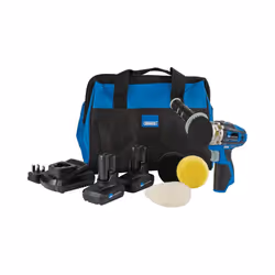 Draper Storm Force® 10.8V Power Interchange Mini Polisher Kit (+2 x 4Ah Batteries, Charger and Bag)