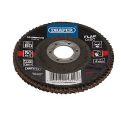 Draper 115MM FLAP DISC 60G ALOX 82360 Aluminium Oxide Flap Discs, 115 x 22.23mm
