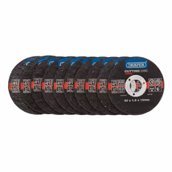 Draper CUT/DISC METAL - 50X1.5MM 94658 Metal Cutting Discs, 50 x 1.5 x 10mm (Pack of 10)