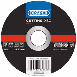 Draper CUT/DISC METAL - 115X1MM 94770 Metal Cutting Discs