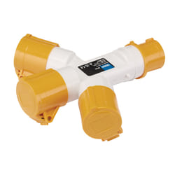 Draper 110V 3 WAY SPLITTER 16A 03712 110V 3-Way Splitter, 16A