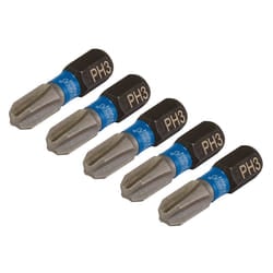 Draper PH3X25MM IMPACT S/D BIT 5PK 04936 Cross Slot/PH Type Impact Screwdriver Bits, 1/4" Hex