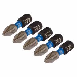 Draper PZ2X25MM IMPACT S/D BIT 5PK 04951 PZ-Type Impact Screwdriver Bits, 1/4" Hex