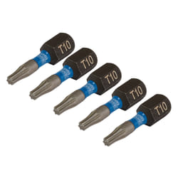 Draper T10X25MM IMPACT S/D BIT 5PK 05491 TX-STARÃ Impact Screwdriver Bits, 1/4" Hex