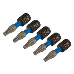 Draper T15X25MM IMPACT S/D BIT 5PK 05492 TX-STARÃ Impact Screwdriver Bits, 1/4" Hex