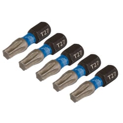 Draper T27X25MM IMPACT S/D BIT 5PK 05495 TX-STARÃ Impact Screwdriver Bits, 1/4" Hex