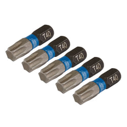 Draper T40X25MM IMPACT S/D BIT 5PK 05497 TX-STARÃ Impact Screwdriver Bits, 1/4" Hex