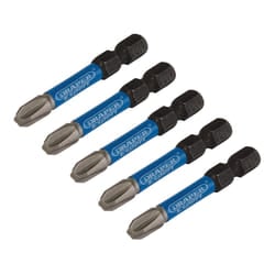 Draper PH3X50MM IMPACT S/D BIT 5PK 05645 Cross Slot/PH Type Impact Screwdriver Bits, 1/4" Hex