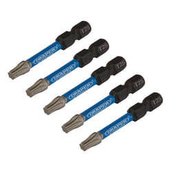 Draper T25X50MM IMPACT S/D BIT 5PK 05653 TX-STARÃ Impact Screwdriver Bits, 1/4" Hex