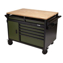 BUNKER&#174; Multi-Functional Workbench Roller Tool Cabinet, 14 Drawer, 48"", Green