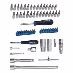 Draper HI-TORQ&#174; Metric Socket Set, 1/4"" & 1/2"" Sq. Dr. (108 Piece)