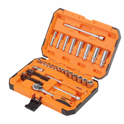 Draper 1/4 SOCKET SET 47PC 22109 22109 HI-TORQÃ 6 Point Socket Set, 1/2" (24 Piece)