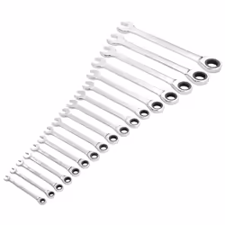 Draper 17PC RATCHETING SPANNER SET 27691 27691 HI-TORQÃ Metric Ratchet Combination Spanner Set (17 Piece)