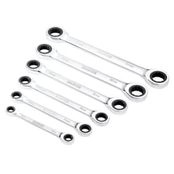 Draper 6PC RATCHET RING SPANNER SET 27741 27741 HI-TORQÃ Metric Double Ratchet Ring Spanner Set (6 Piece)