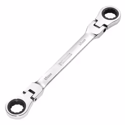 Draper 18X19 FLX RATCHET RING SPANNER 27759 27759 HI-TORQÃ Metric Flexible Head Double Ring Ratchet Spanner