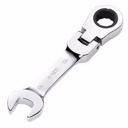 Draper 10MM STUBBY FLEX RACT. SPANNER 27965 27965 HI-TORQÃ Metric Stubby Flexible Head Ratchet Combination Spanner