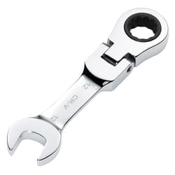 Draper 12MM STUBBY FLEX RACT. SPANNER 27968 27968 HI-TORQÃ Metric Stubby Flexible Head Ratchet Combination Spanner