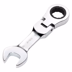 Draper 15MM STUBBY FLEX RACT. SPANNER 27973 27973 HI-TORQÃ Metric Stubby Flexible Head Ratchet Combination Spanner