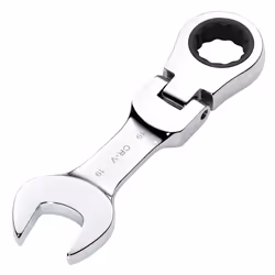 Draper 19MM STUBBY FLEX RACT. SPANNER 27981 27981 HI-TORQÃ Metric Stubby Flexible Head Ratchet Combination Spanner