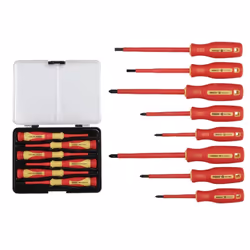 VDE Approved Fully Insulated Screwdriver and Precision Screwdriver Set (14 Piece)
