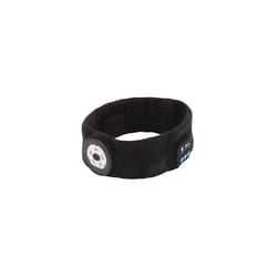 28344 Smart Wireless Rechargeable Headband with LED Head Torch and USB Charging Cable, Black, One Size