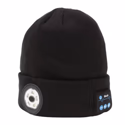 Draper BEANIE TORCH&HEADPHONES BLACK 28346 28346 Smart Wireless Rechargeable Beanies with LED Head Torch